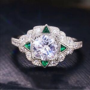 New 925 Silver Beautiful CZ Ring